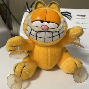 Garfield Window Suction Cup Plush 6” fine toy attack cat 1978
